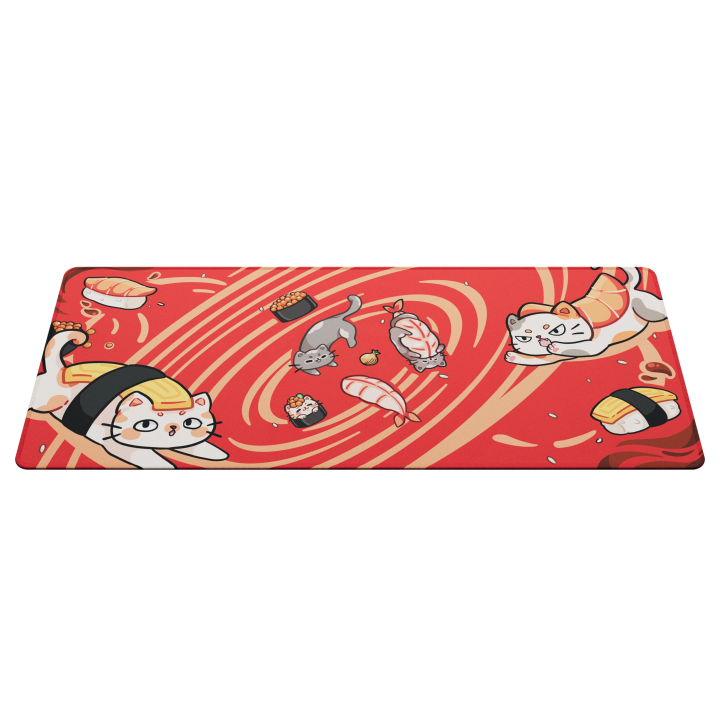 Dark Project Sushi Cats Red Mousepad XL - sklep Onionite.pl