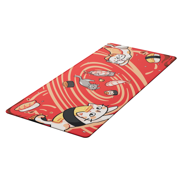 Dark Project Sushi Cats Red Mousepad XL - sklep Onionite.pl