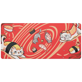 Dark Project Sushi Cats Red Mousepad XL - sklep Onionite.pl