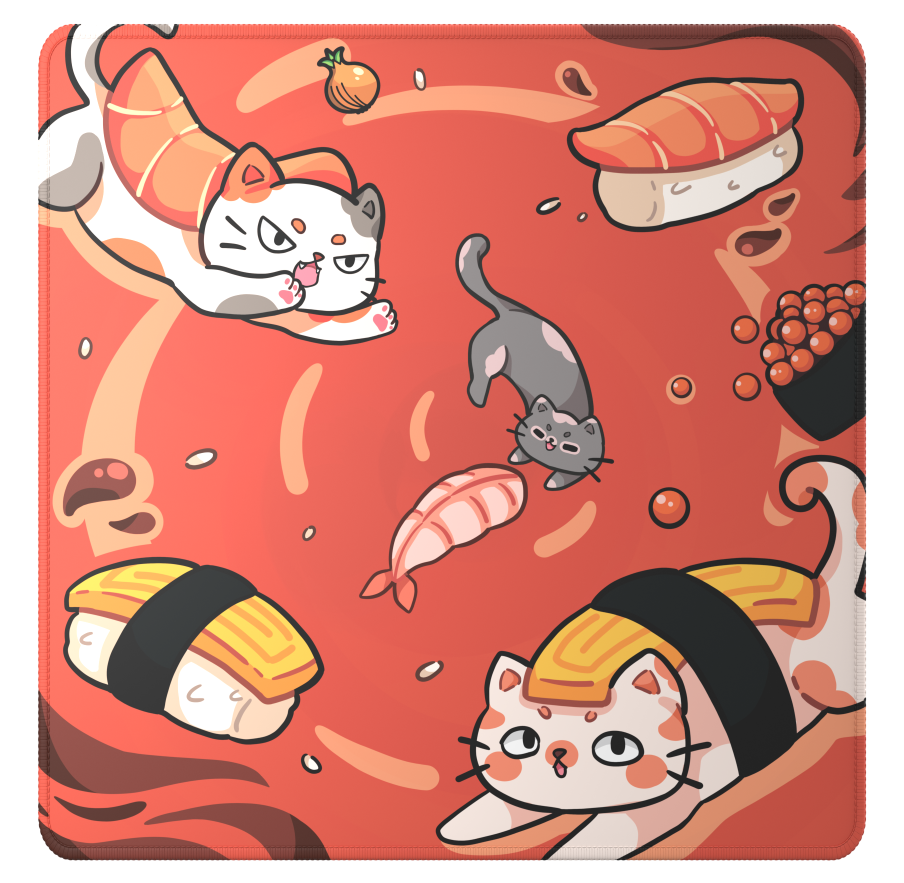 Dark Project Sushi Cats Pro Mousepad L