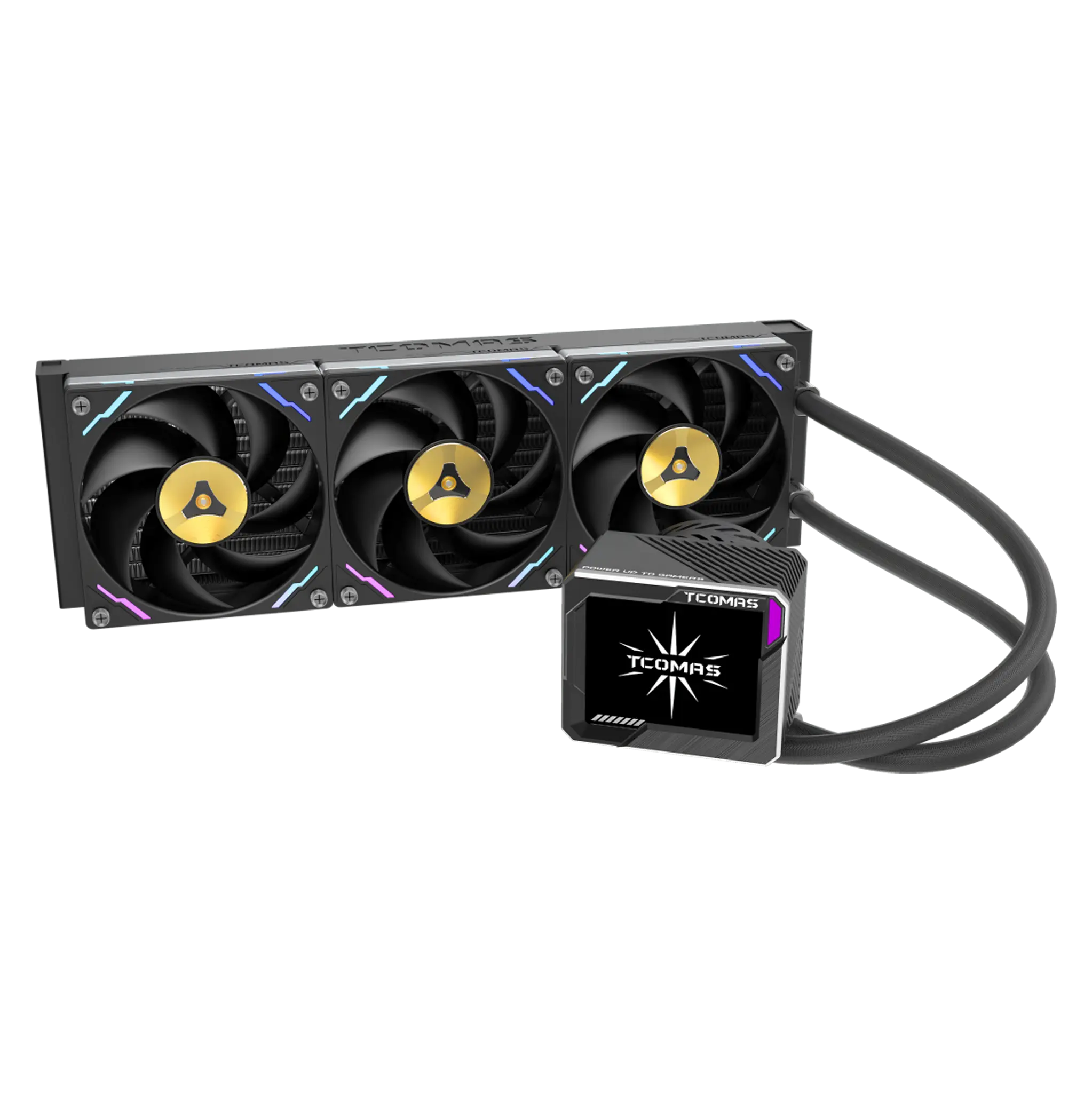 TCOMAS LG700 PRO 360 Black 3x120mm