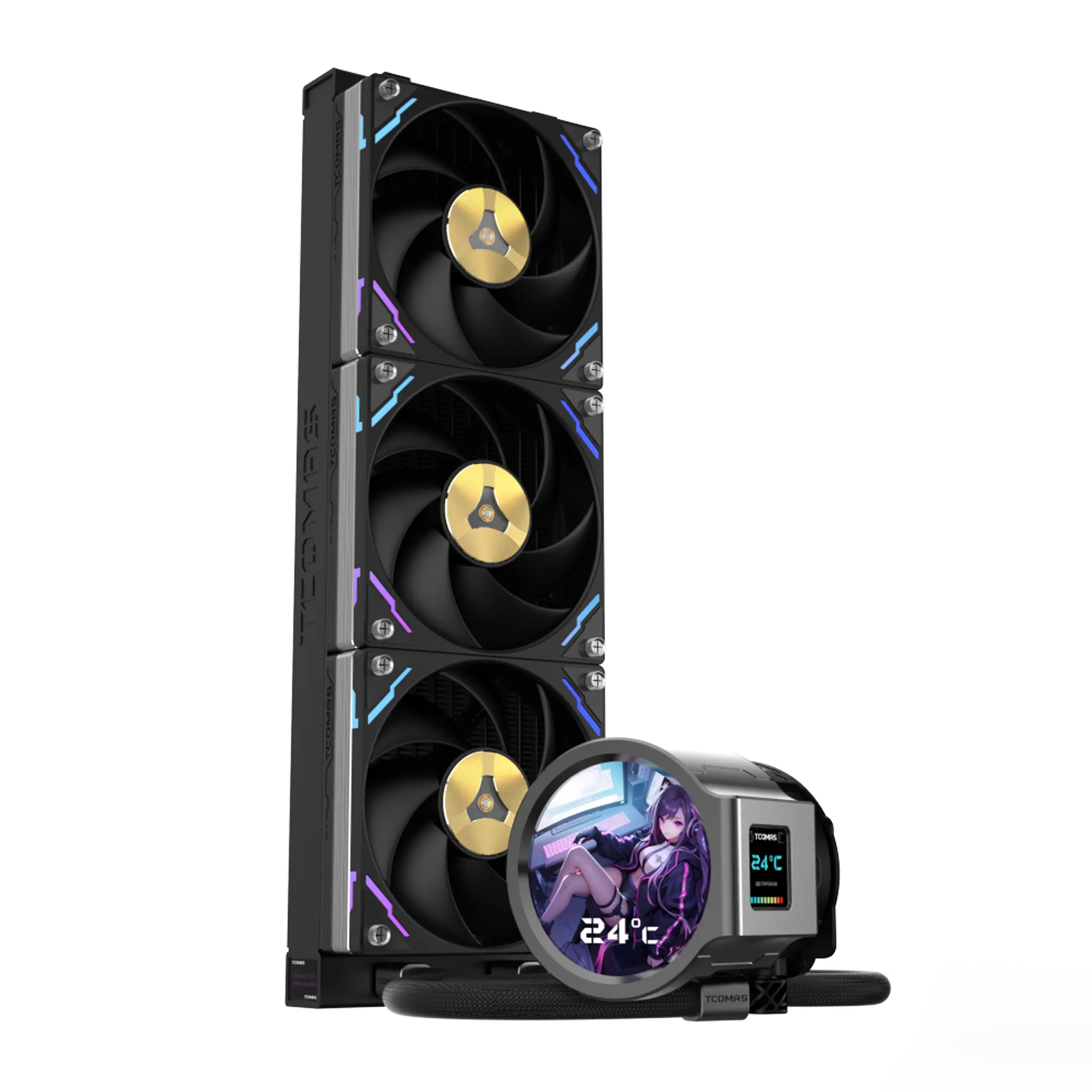 TCOMAS LX800 PRO 360 Black 3x120mm